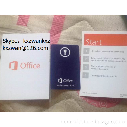 Office 2013 pro PKC with FPP Key coa label